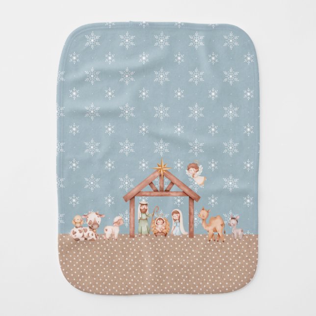 Burp Cloth w/ Nativity Scene (Front)