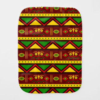 Burp Cloth with African Print symbology