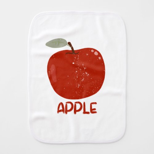 Burp cloth with Apple for kids