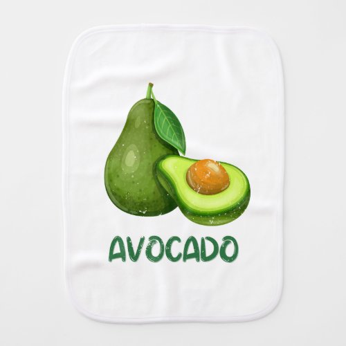 Burp cloth with avocado for kids