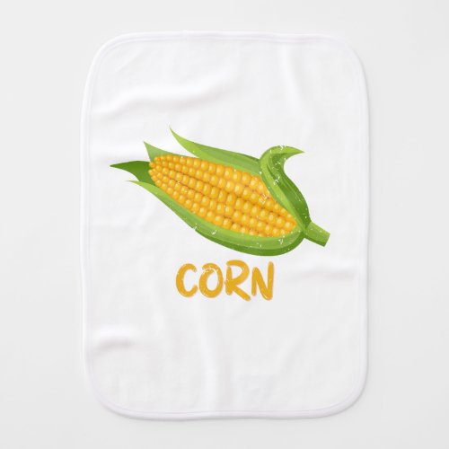 Burp cloth with corn for kids