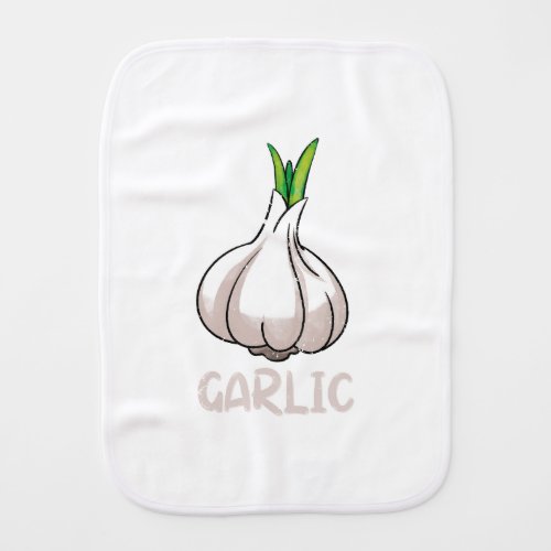 Burp cloth with garlic for kids