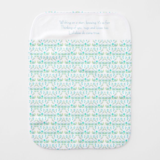 Burp Cloth with poem by Ariella & Lily Designs (Front)