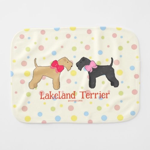 Burp cloths  Lakeland Terrier  Baby Shower Gift 