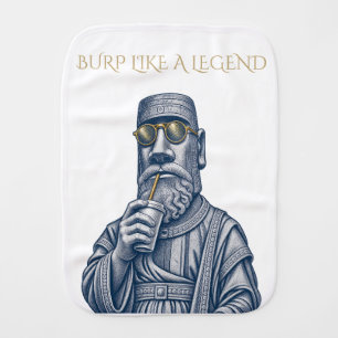 Burp Like a Legend Vintage Art Baby Burp Cloth