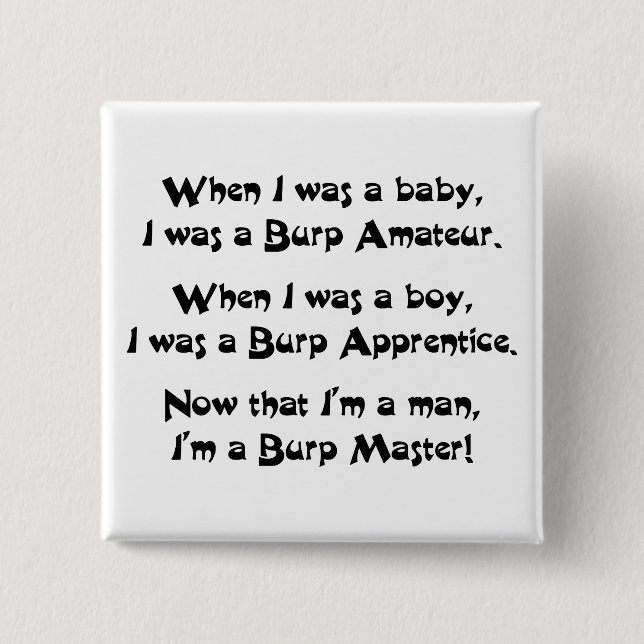 Burp Master Pinback Button (Front)