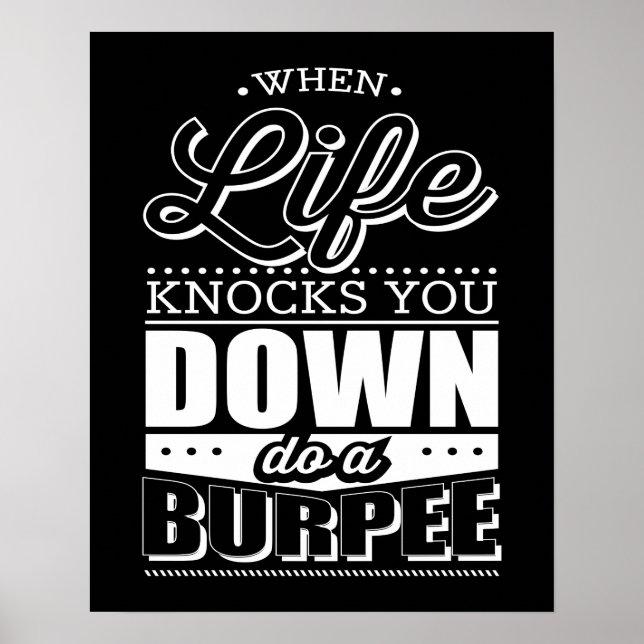 Burpees Fitness Gym Workout Inspiration Poster (Front)