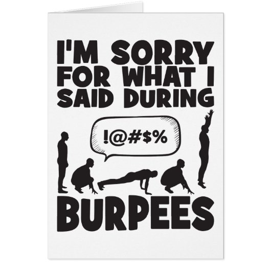 BURPEES - Funny Novelty Workout Cards (Front)