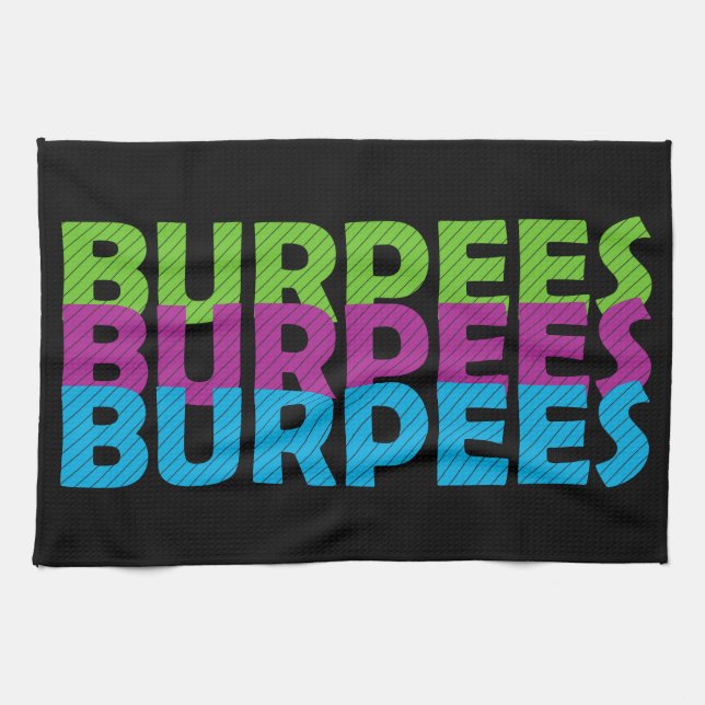 Burpees Kitchen Towel (Horizontal)