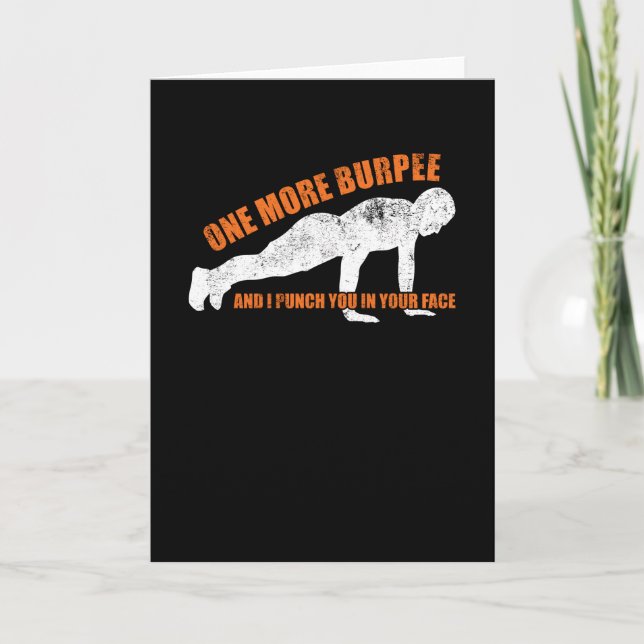 Burpees Sports Funny Hatred Exhausting Fitness Card (Front)