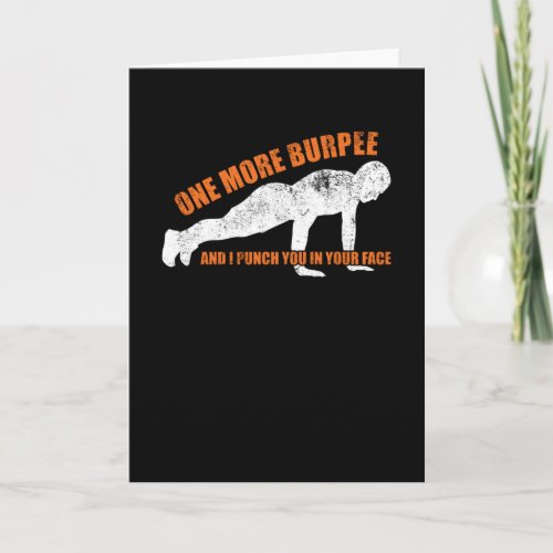 Burpees Sports Funny Hatred Exhausting Fitness Card