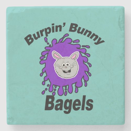 Burpin Bunny Bagels Stone Coaster