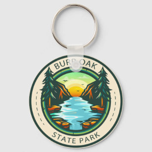 Burr Oak State Park Ohio Badge  Keychain