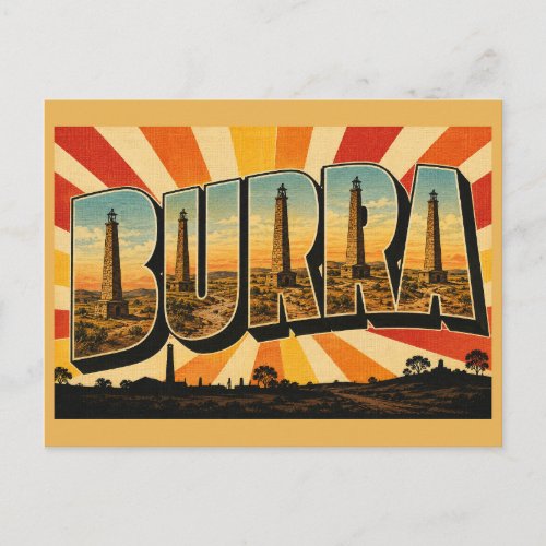 Burra SA Australia Historic Copper Mining Town Art Postcard