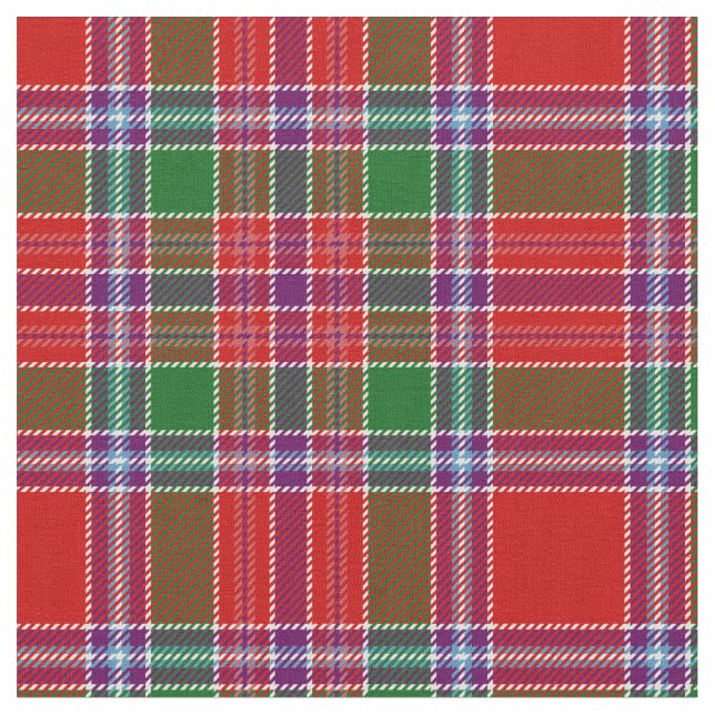 Burrell Scottish Clan Tartan Fabric (Close Up)