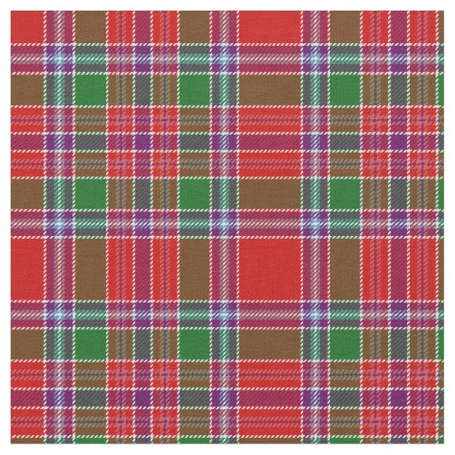 Burrell Tartan Print Fabric (Close Up)