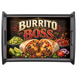 Burrito Boss, Colorful Mexican Fiesta Serving Tray