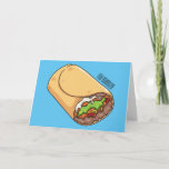 Burrito cartoon illustration  card
