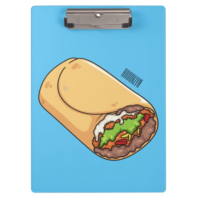 Burrito cartoon illustration  clipboard (Front)
