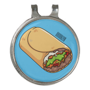 Burrito cartoon illustration golf hat clip