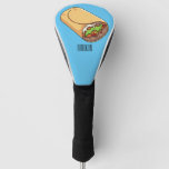 Burrito cartoon illustration  golf head cover