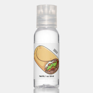 Burrito cartoon illustration hand sanitizer