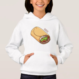 Burrito cartoon illustration hoodie
