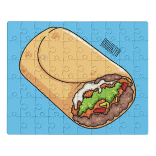 Burrito cartoon illustration jigsaw puzzle