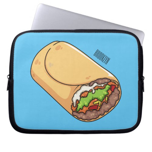 Burrito cartoon illustration  laptop sleeve