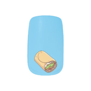 Burrito cartoon illustration  minx nail art