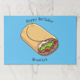 Burrito cartoon illustration paper pad