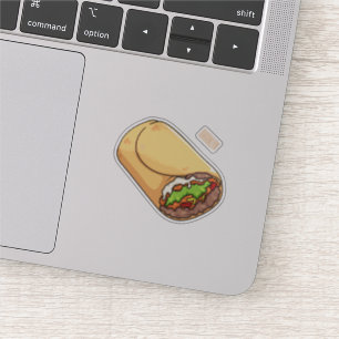 Burrito cartoon illustration sticker