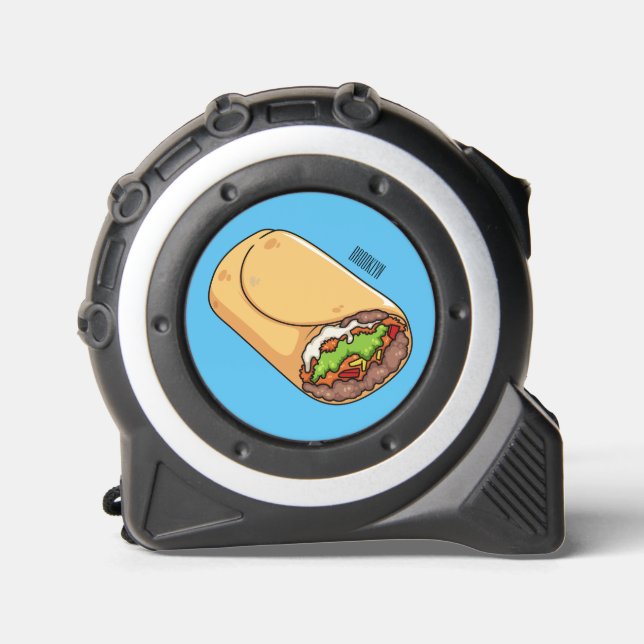 Burrito cartoon illustration tape measure (Front)