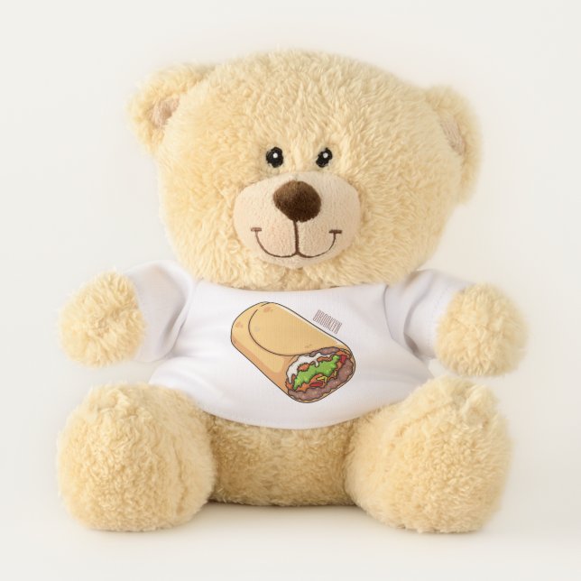 Burrito cartoon illustration teddy bear (Front)