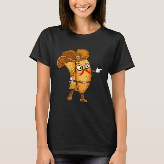 Burrito Cop  Mexican Food  Tacos Day 5 de Mayo T-Shirt (Front)
