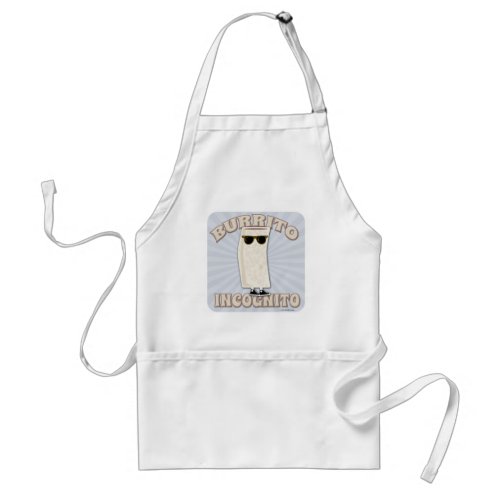 Burrito Incognito Funny Food Character Adult Apron