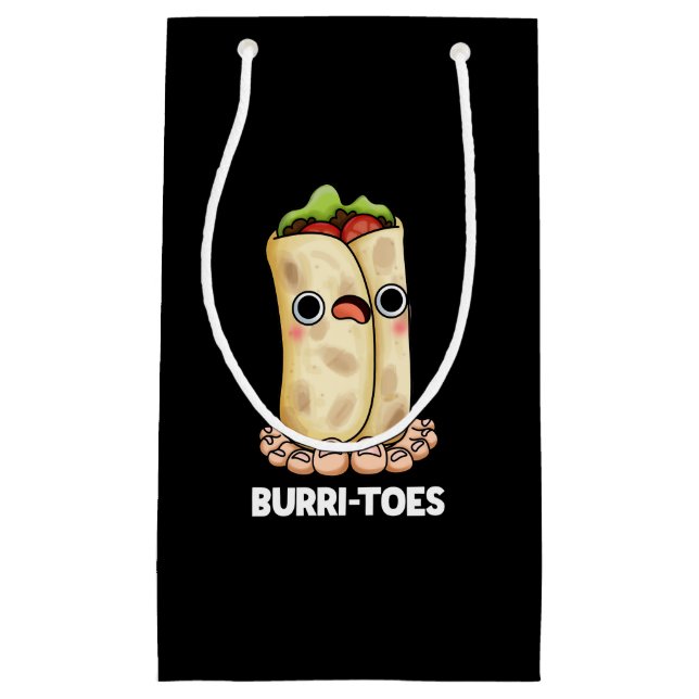 Burritoes Funny Burrito  Pun Dark BG Small Gift Bag (Front)