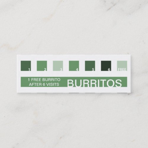 BURRITOS customer appreciation mod squares Loyalty Card