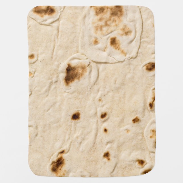 Burritos, Giant Tortilla Baby Blanket (Front)