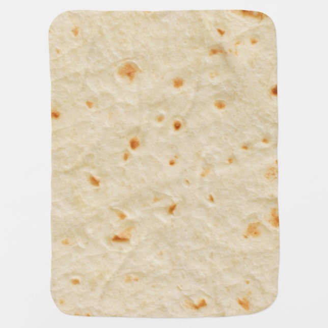 Burritos, Giant Tortilla Baby Blanket (Front)