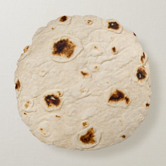 Burritos, Giant Tortilla Round Pillow (Front)