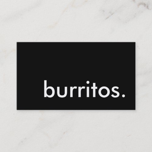 burritos loyalty punch card