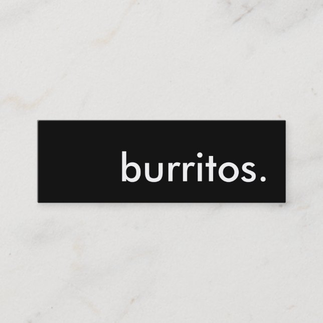 burritos. loyalty punch card (Front)