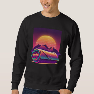 Burritos Synthwave 80s Retrowave Aesthetic  1 Sweatshirt