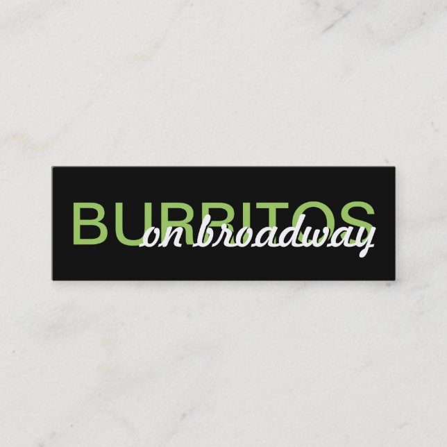 burritos with customizable location loyalty card (Front)