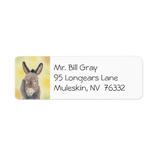 Burro address label