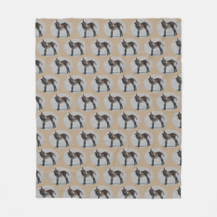 Burro Frenzy Fleece Blanket (Beige)