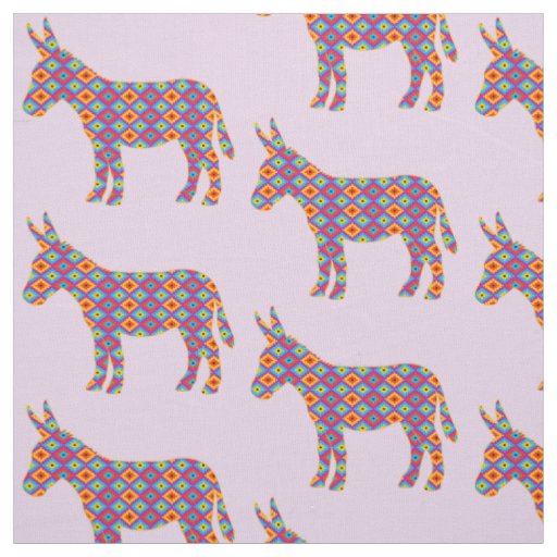 Burro in Colorful Pattern Fabric
