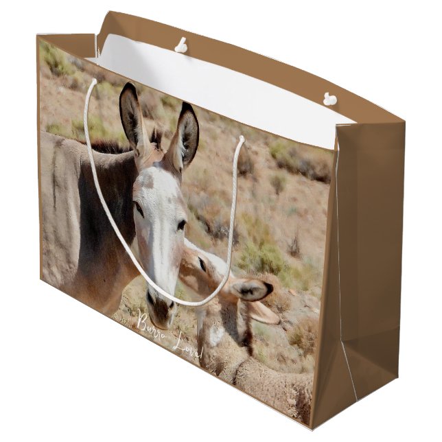 Burro Love Gift Bag (Back Angled)