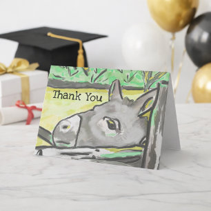 Burro Thank You Graduation Birthday Card
